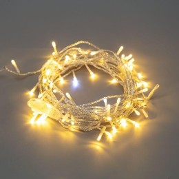 Гирлянда светодиодная "Нить" 10м 75LED тепл. бел. 1.7Вт 230В IP44 эффект мерцания провод прозр. Neon