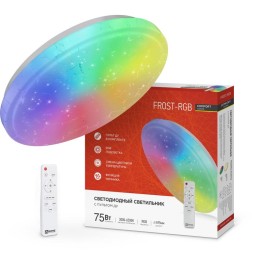 Светильник светодиодный COMFORT FROST-RGB 75Вт 3000-6500К 4400лм 230В 495х85мм с пультом ДУ IN HOME