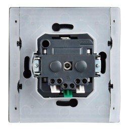 Розетка СП FORTE&PIANO16А IP44 FP119 с заземл. защ. шторки с крышкой безвинт. крепл. черн. IEK FP-R1