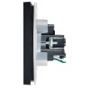 Розетка СП FORTE&PIANO16А IP44 FP119 с заземл. защ. шторки с крышкой безвинт. крепл. черн. IEK FP-R1