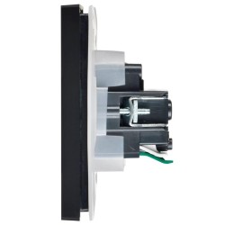 Розетка СП FORTE&PIANO16А IP44 FP119 с заземл. защ. шторки с крышкой безвинт. крепл. черн. IEK FP-R1
