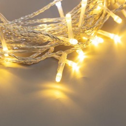 Гирлянда светодиодная "Нить" 20м 150LED тепл. бел. 3.4Вт 230В IP44 эффект мерцания провод прозр. Neo