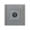 Розетка TV проходная FORTE&PIANO FP529 сталь IEK FP-A10-P-K46