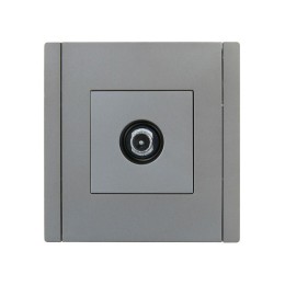Розетка TV проходная FORTE&PIANO FP529 сталь IEK FP-A10-P-K46