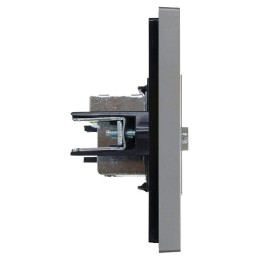 Розетка TV проходная FORTE&PIANO FP529 сталь IEK FP-A10-P-K46