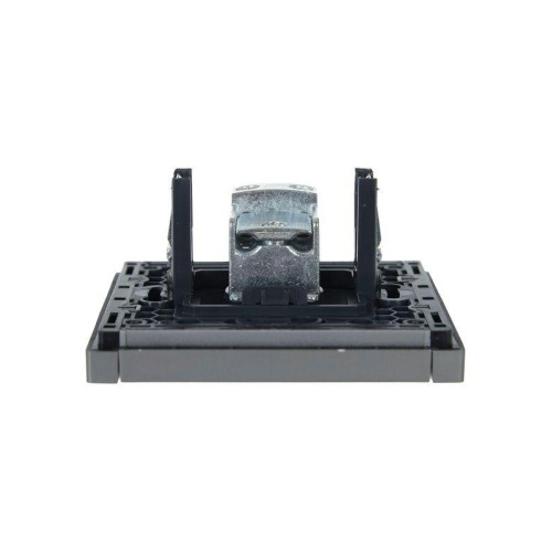 Розетка TV проходная FORTE&PIANO FP529 сталь IEK FP-A10-P-K46