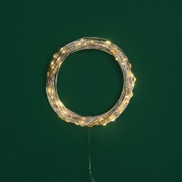 Гирлянда "Роса" 10м 100LED тепл. бел. IP44 с пультом 8 режимов элементы питания 3хAA Neon-Night 303-