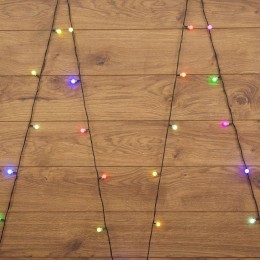Гирлянда светодиодная "Шарики" 5м d15мм 30LED RGB 3.6Вт 220-240В IP20 провод ПВХ темн. зел. Neon-Nig