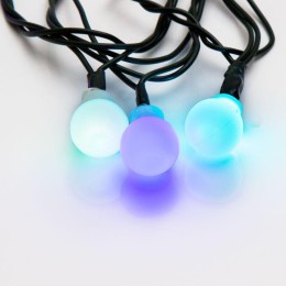 Гирлянда светодиодная "Шарики" 5м d15мм 30LED RGB 3.6Вт 220-240В IP20 провод ПВХ темн. зел. Neon-Nig