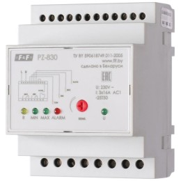Реле уровня PZ-830 (трехуровневый контроль авар. уровня монтаж на DIN-рейке 35мм 230В AC 3х16А 3перк