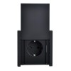 Розетка СП FORTE&PIANO 16А IP44 FP121 с заземл. защ. шторки с крышкой винт. крепл. черн. IEK FP-R16-