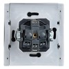 Розетка СП FORTE&PIANO 16А IP44 FP121 с заземл. защ. шторки с крышкой винт. крепл. черн. IEK FP-R16-