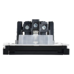 Розетка СП FORTE&PIANO 16А IP44 FP121 с заземл. защ. шторки с крышкой винт. крепл. черн. IEK FP-R16-