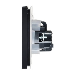 Розетка СП FORTE&PIANO 16А IP44 FP121 с заземл. защ. шторки с крышкой винт. крепл. черн. IEK FP-R16-