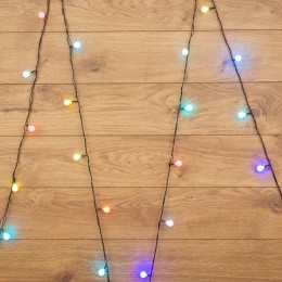 Гирлянда светодиодная "Шарики" 5м d18мм 30LED RGB 3.6Вт 220-240В IP20 провод ПВХ темн. зел. Neon-Nig