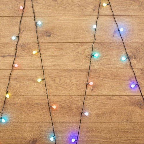 Гирлянда светодиодная "Шарики" 5м d18мм 30LED RGB 3.6Вт 220-240В IP20 провод ПВХ темн. зел. Neon-Nig