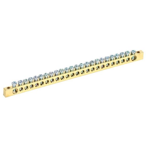 Шина PEN "земля-ноль" 6х9мм 24/2 (24 группы/крепеж по краям) Rexant 11-2371