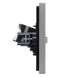Розетка 2-м TV+RJ45 кат.5E FORTE&PIANO FP536 сталь IEK FP-AK20-1-K46