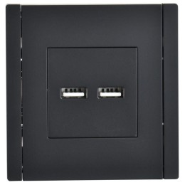 Розетка USB A+A 3.1А FORTE&PIANO FP149 черн. IEK FP-U21-D31-K02