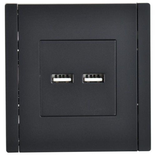 Розетка USB A+A 3.1А FORTE&PIANO FP149 черн. IEK FP-U21-D31-K02