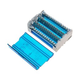 Шина на DIN-рейку в корпусе (кросс-модуль) 4х15 Rexant 11-2304-15