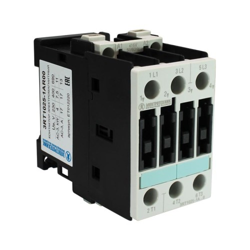 Контактор электромагнитный 3RT1025-1AR00 3п 17A кат. 415В AC 50Гц IP20 7.5кВт AC-3 400В типоразмер S