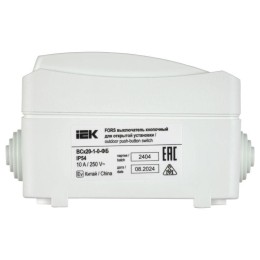 Выключатель кнопочный 1-кл. ОП Форс IP54 ВСк20-1-0-ФБ бел. IEK EVS13-K01-10-54-DC