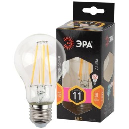 Лампа светодиодная филаментная F-LED A60-11W-827-E27 11Вт A60 грушевидная 2700К тепл. бел. E27 Эра Б