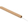 Труба гофрированная ПВХ d20мм с протяжкой сосна (УП.25м) ELASTA IEK ET-TG21-121-020-025-K34
