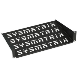 Полка 19дюйм консольная перф. 1U глубина 200мм (RAL 9004) черн. SYSMATRIX SH 2003.900