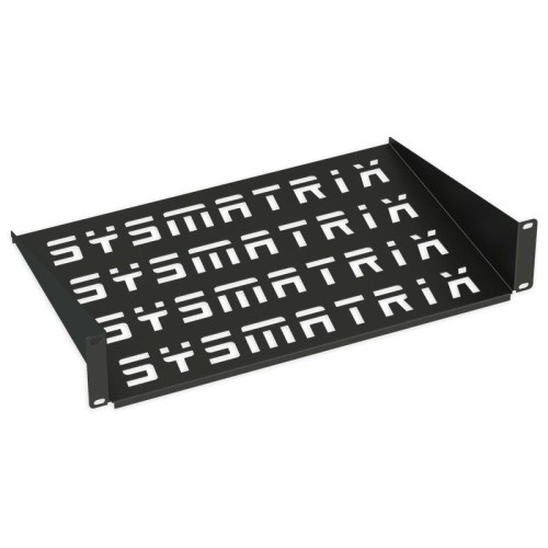 Полка 19дюйм консольная перф. 1U глубина 200мм (RAL 9004) черн. SYSMATRIX SH 2003.900
