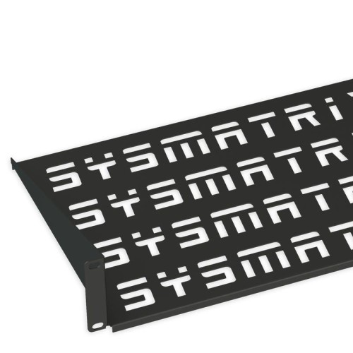 Полка 19дюйм консольная перф. 1U глубина 200мм (RAL 9004) черн. SYSMATRIX SH 2003.900