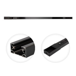 Шинопровод однофазный L1000 с кабельным вводом и заглушкой для трековых светильников черн. Rexant 61