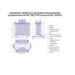 Трансформатор ТМГ-2000/6/0.4 Д/Ун-11 У1 ЭЛЕКТРОЩИТ Чехов