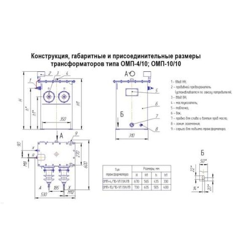 Трансформатор ОМП-4.0/6/0.23 У1 ЭЛЕКТРОЩИТ Чехов