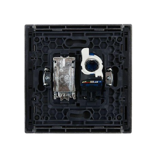 Розетка 2-м TV+RJ45 кат.6 FORTE&PIANO FP537 сталь IEK FP-AK20-2-K46