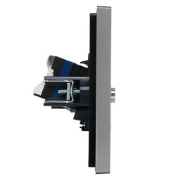 Розетка 2-м TV+RJ45 кат.6 FORTE&PIANO FP537 сталь IEK FP-AK20-2-K46