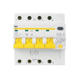 Выключатель автоматический дифференциального тока 4п C 25А 100мА тип AC 4.5кА АД-14 KARAT IEK MAD10-