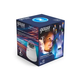 Светильник светодиодный Mood 4Вт со сменной проекцией с кабелем электропитания и выкл. бел. GAUSS DI