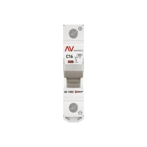 Выключатель автоматический 1п C 16А 10кА AV-10 DC AVERES EKF mcb10-DC-1-16C-av