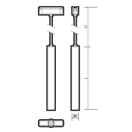 Светильник светодиодный трековый MTR16 2408P-1m 8Вт 3000К 24град. BL IP20 низковольтный Pro черн. Ja