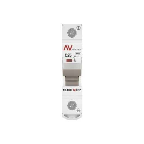 Выключатель автоматический 1п C 25А 10кА AV-10 DC AVERES EKF mcb10-DC-1-25C-av