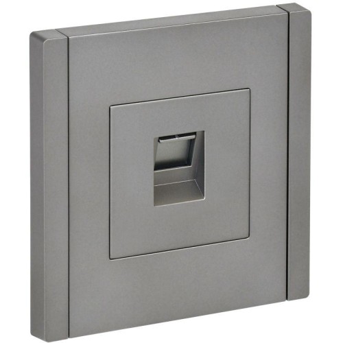 Розетка компьютерная RJ45 кат.5E FORTE&PIANO FP532 сталь IEK FP-K10-1-K46