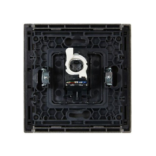 Розетка компьютерная RJ45 кат.5E FORTE&PIANO FP532 сталь IEK FP-K10-1-K46