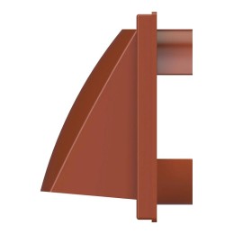 Выход стенной вытяжной D125.ASA с обратным клапаном 150х150 с фланцем терракот. ERA 1515К12.5ФВ терр