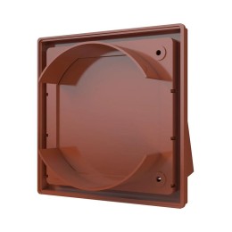 Выход стенной вытяжной D125.ASA с обратным клапаном 150х150 с фланцем терракот. ERA 1515К12.5ФВ терр