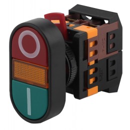 ЭРА Кнопка APВВ-22N "I-O" d22мм неон/240В 1з+1р (10/400/3200)