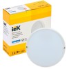 Светильник светодиодный ДПО 2012Д 12Вт 6500К IP54 круг с АД бел. IEK LDPO3-2012D-12-6500-K01