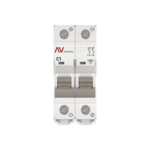 Выключатель автоматический 2п C 1А 10кА AV-10 DC AVERES EKF mcb10-DC-2-01C-av
