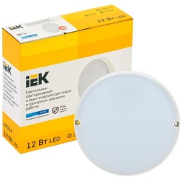 Светильник светодиодный ДПО 2014Д 12Вт 6500К IP54 дежурный круг с АД IEK LDPO3-2014D-12-6500-K01